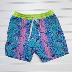 Chubbies The Dino Delights Youth Classic Lined Swim Trunks Size XS 6/7